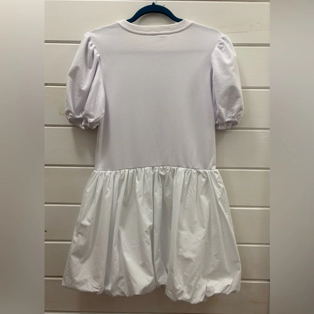 Hyacinth House Tuckernuck Bubble White Puff Sleeve Mini Dress size small NWT - Picture 10 of 10